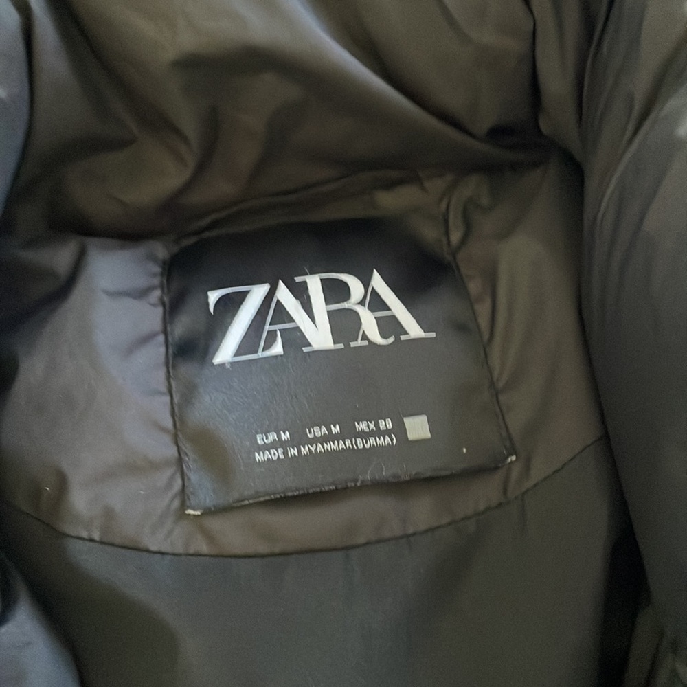 Cropped puffed winter jacket - Picture 2 of 3